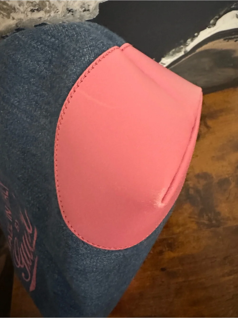 Gucci Denim Tote with Pink Leather Trim
